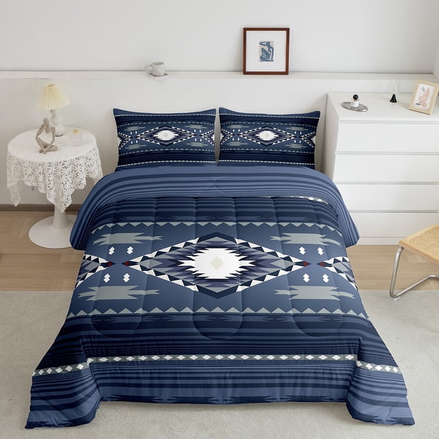 Erosebridal Mandala Aztec Comforter Sets Twin Size, Western Hippie Boho Comforters & Duvets, Geometry Decor, Lightweight