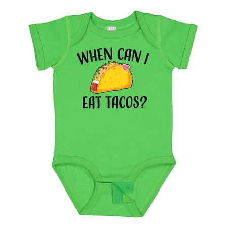 

Inktastic When Can I Eat Tacos Baby Gift Baby Boy or Baby Girl Bodysuit
