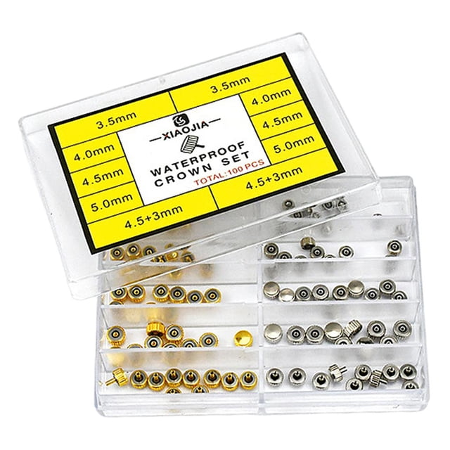 Kits de Reparación de metal Hugo Corona de reloj de acero inoxidable 100x 3,5 mm 5 mm