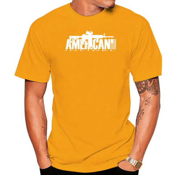 Camiseta de INFIDEL americano, camisa militar de AR-15, Ejército de MARINES, bronceado negro de EE. UU., AR15 Fivean unisex
