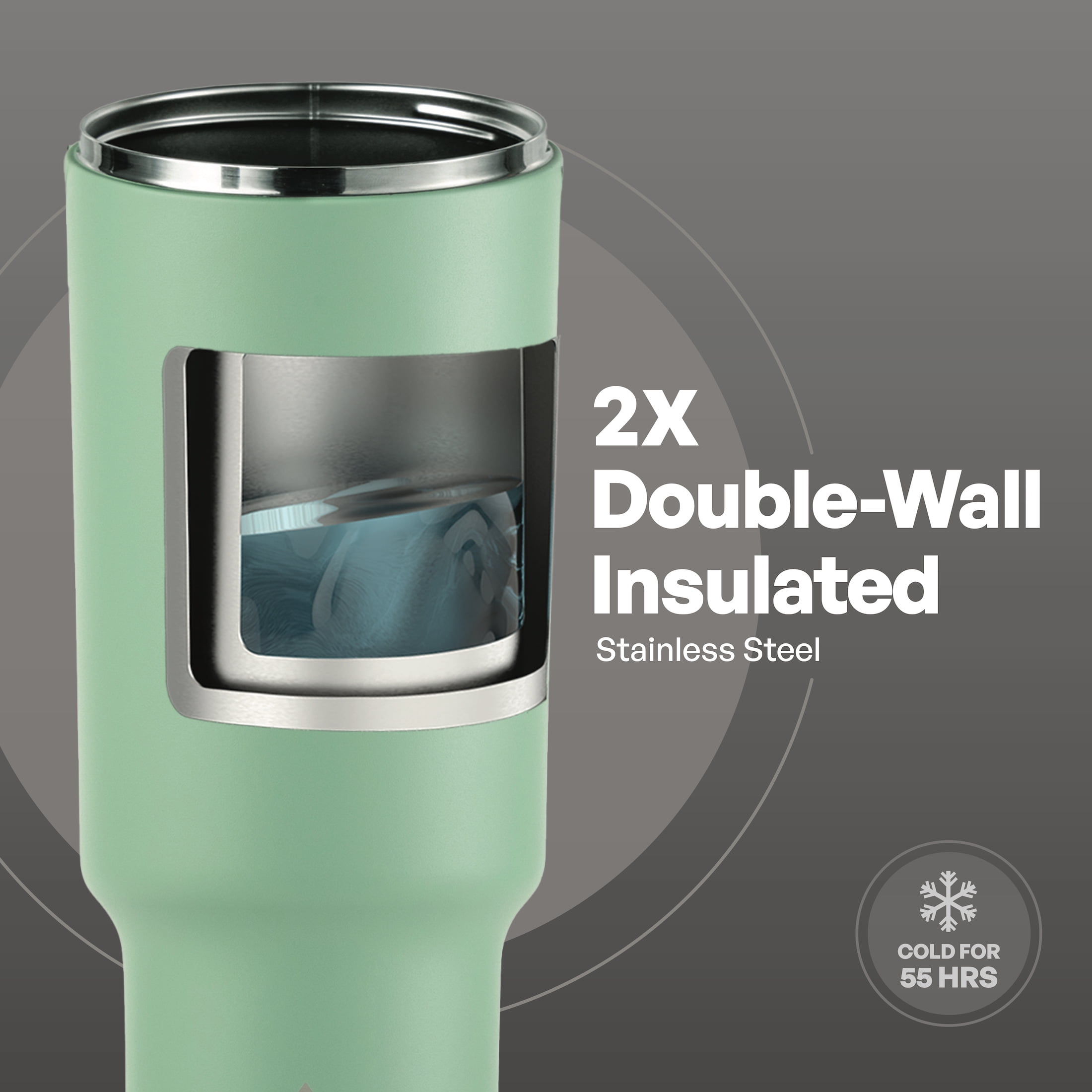 Tal 40 oz Insulated Tumbler with Straw Sage