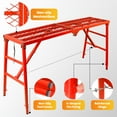 thumbnail image 5 of Folding Scaffolding Platform,69 x 15.3x 52.7 in 770 Lbs, Adjustable Steel Industrial Step Ladders, Portable Heavy Duty Work Platform for Construction Sites and Renovations, 5 of 9
