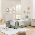 thumbnail image 5 of Deiokin Twin Size Bunny Ear Platform Bed Frame, Upholstered Boucle Fabric Bed Frame with Safety Rail & Storage Pocket, 5 of 10