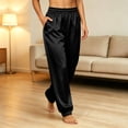 thumbnail image 5 of BVnarty Women's Elastic High Waist Tapered Jogger Pants with Side Pockets, Relaxed Fit Casual Trousers for Game Night Black XL, 5 of 9
