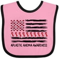 thumbnail image 3 of Inktastic Aplastic Anemia Awareness Red and White Ribbons and Flag Boys or Girls Baby Bib, 3 of 4