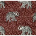 thumbnail image 4 of oneOone Organic Cotton Poplin Twill Fabric Elephant Block Print Sewing Fabric BTY 42 Inch Wide, 4 of 4