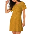 thumbnail image 2 of Sikiie Gold Glitter Print Women's Short-sleeved Nightdress, Round Neck Pullover Nightdress Pajamas Summer Home Wear, 2 of 6