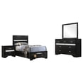 thumbnail image 3 of Coaster Miranda 4-Piece Twin Bedroom Set, Black, 3 of 20