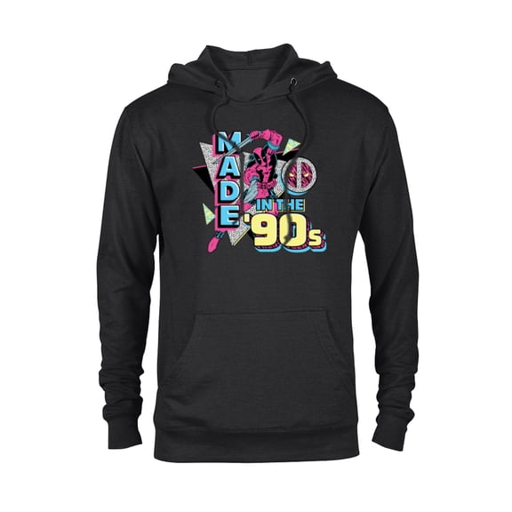 Marvel Deadpool Nerdy Thirty Made in the 90s Throwback - Pullover Hoodie for Adults - Customized-Black