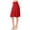 Dark Red, variant on Womens High Waist Fold Over A-Line Flared Midi Swing Skirt