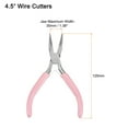thumbnail image 2 of Uxcell Mini Bent Nose Pliers 4.5" Toothless Curved Precision Plier with Pink Handle for DIY Crafts, 2 of 6