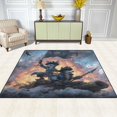 thumbnail image 3 of Area Rug Indoor 63"x48"in Non-Slip Wear Resistant Floor Mats Soft Large Carpets for Living Room Bedroom Home Decor Fox Pirate, 3 of 7