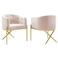 thumbnail image 2 of Modway Savour Accent Dining Armchair Performance Velvet Set of 2, Multiple Colors, 2 of 3