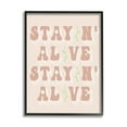 thumbnail image 2 of Stupell Industries Stayin' Alive Groovy Gardening Plant Text Quote Framed Wall Art, 11 x 14, Design by Lil' Rue, 2 of 5