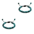 thumbnail image 4 of Sonducket Exquisita de cuentas para mujeres y hombres regalo para unisex para hombres piedras preciosas naturales línea negra+verde Línea negra+verde 2Conjunto, 4 of 6