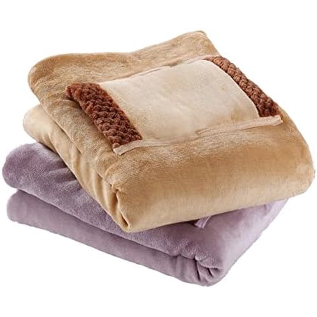 Electric Blanket Queen USB Portable Power Supply Soft and Comfortable Flannel Lamb Heated Blanket Bring Pocket for Storage (60 * 80cm) Small Portable Electric Blanket for Home and Office
