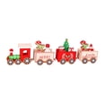 thumbnail image 2 of Wooden Train Christmas Decor Snowman Figurine Mini Size with Santa Claus for Kids Gift New Year Party Celebration, 2 of 9