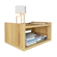 thumbnail image 2 of Buró Flotante MORU, AIRE Roble 2 piezas, Mesita de Noche, Muebles para recámara Moderno Minimalista, Mesa Auxiliar de Almacenamiento Tipo Librero, buros para recámara, mesa de noche para recámara, 2 of 8