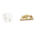 thumbnail image 4 of Figura de elefante,Figura decorativa de elefante estilo Feng Shui para el hogar,Estatua de escritorio,Estatua decorativa de figura de lucha de toro y oso,Colección de esculturas de, 4 of 7