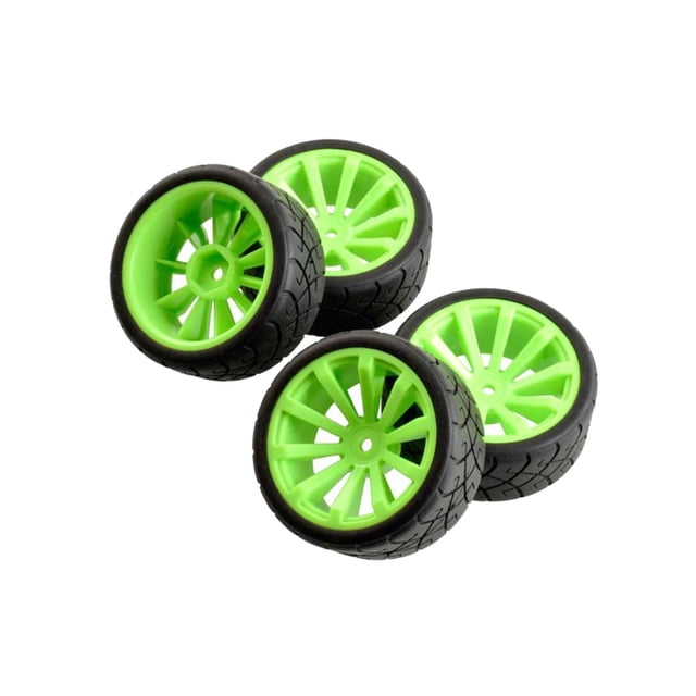fastboy WLtoys 144001 124018 124019 RC Car Rubber Tire Set Racing Performance Green 1Set