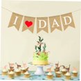 thumbnail image 3 of Phenofice Bunting Garland De Lino Khaki Para Del Padre Con Y Letras I Dad, 3 of 8
