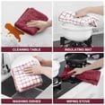 thumbnail image 5 of Simmore 100% Cotton Terry Kitchen Towels, Super Soft Absorbent Dish Towels and Dish Cloths for Kitchen Washing and Drying, 6-Piece Set, 16x28 Inches, Red, 5 of 10