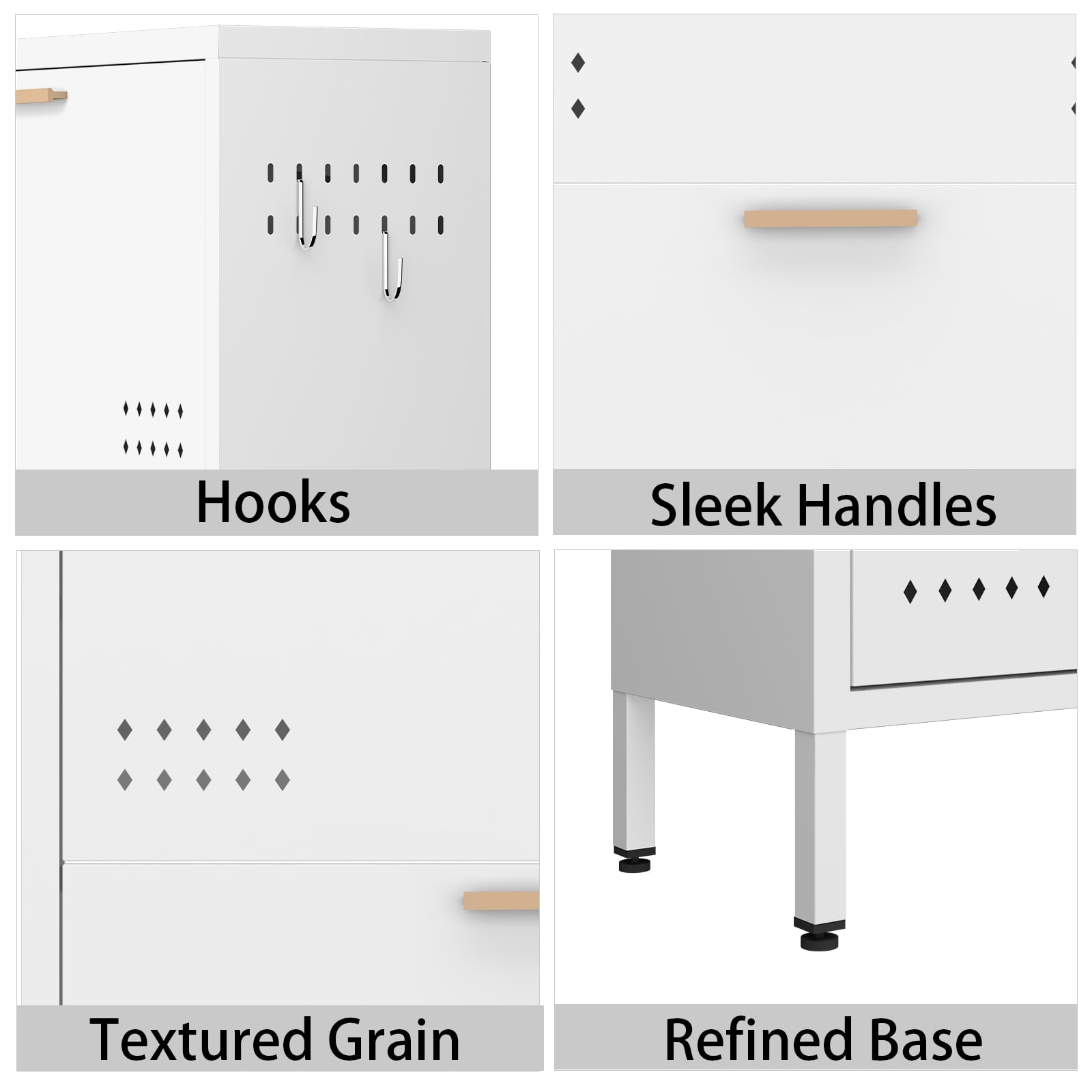 Classic White High-Leg Tilt Out Shoe Cabinet Modern Minimalist Large Capacity Rack With Side Hooks Heavy Duty Carbon Steel Anti Tip Entryway Cabinet Multi Layer Floor-Standing Metal Storage Organ