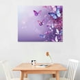 thumbnail image 2 of COMIO LyeArtork Abstract Heart Canvas wall art - Colorful Flying Butterfly Picture Poster Prints on Canvas Modern Love Heart Painting for Girl Bedroom Living Room Decor Framed, 2 of 4