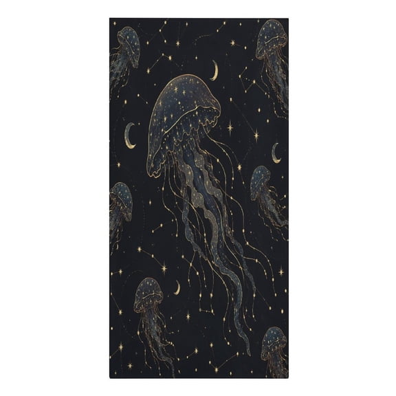 RKSupls Space Jellyfish Float Microfiber Beach Towel Absorbent Compact Towels for Swimming Pool Beach Travel Things for Vacation Essentials Adult Gift,61.4×30.3Inch