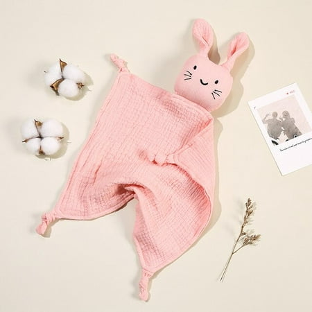 

QWZNDZG Baby Cotton Muslin Comforter Blanket Soft Newborn Sleeping Dolls Cute Cat Kids Sleep Toy Soothe Appease Towel Bibs Saliva Towel