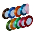 thumbnail image 3 of 10 Rolls of Gift Packing Ribbons DIY Decorative Strap Ribbon Wrapping Band for Birthday Wedding Party, 3 of 7