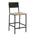 thumbnail image 4 of Sauder Boulevard Cafe Faux Leather Back Counter Stool in Black Back/Black Frame, 4 of 10