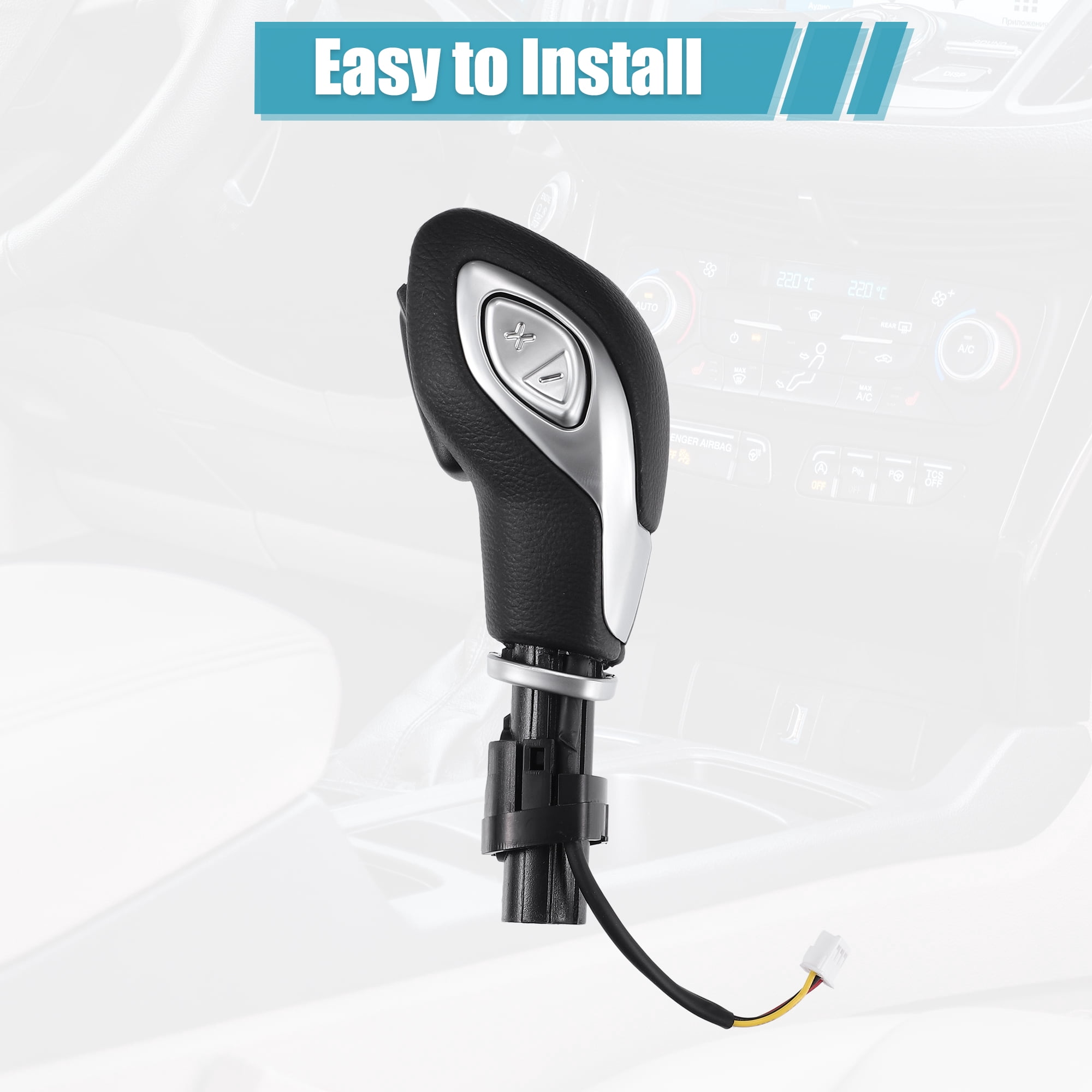 Unique Bargains Automatic Gear Shift Knob Handle with Button for Ford Escape 2013-2016 DG9Z7213EA