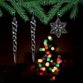 thumbnail image 3 of 10 Uds. Decoraciones para árboles de Navidad carámbanos gotas de hielo colgantes de cristal para colgar decoraciones navideñas, 3 of 3