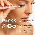 thumbnail image 2 of NKA Precision Lash Tweezers – Non-Stick Coated Tips for Effortless Press-On Lash Application – Soft Pink, Ergonomic Design, 2 of 4