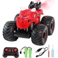 thumbnail image 1 of Coche de dinosaurio RC CUTICAT con luz y sonido rojo, 1 of 7