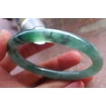 thumbnail image 4 of Certified Icy Green Burma 100% Natural A JADE Jadeite Circle Bangle Bracelet 56 mm 648345 TN, 4 of 17