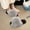 #268-Gray, variant on Women's Faux Fur Cross-Strap Slide Slippers with Thickened Flat Soft Sole for Fall and Winter Home and Casual Wear Comfortable Warm Plush Feel