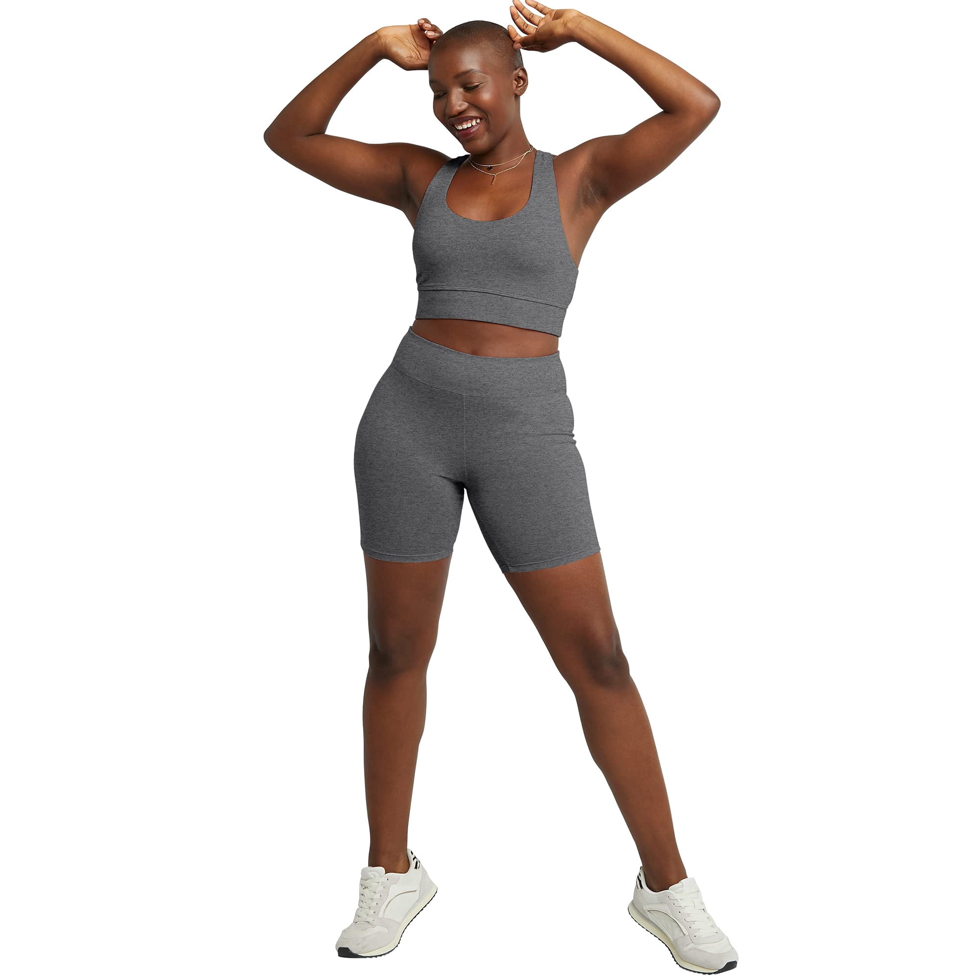Hanes Damen Bike Shorts Aus Stretch-Jersey - Bequeme Radlerhosen Für Sport & Freizeit