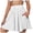 White, variant on felwors Women's 2-in-1 Flowy Skort with Pockets Elastic Drawstring Waist Quick Dry Athletic Tennis Skort for Summer Casual Wear (Grey, M)