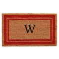 thumbnail image 1 of Calloway Mills 153032436W 24 x 36 in. Red Border Monogram Rectangular Doormat, Natural - Letter W, 1 of 1