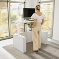 thumbnail image 2 of Stratus 60W Standing Desk with Modesty Panel in White - Engineered Wood, 2 of 8