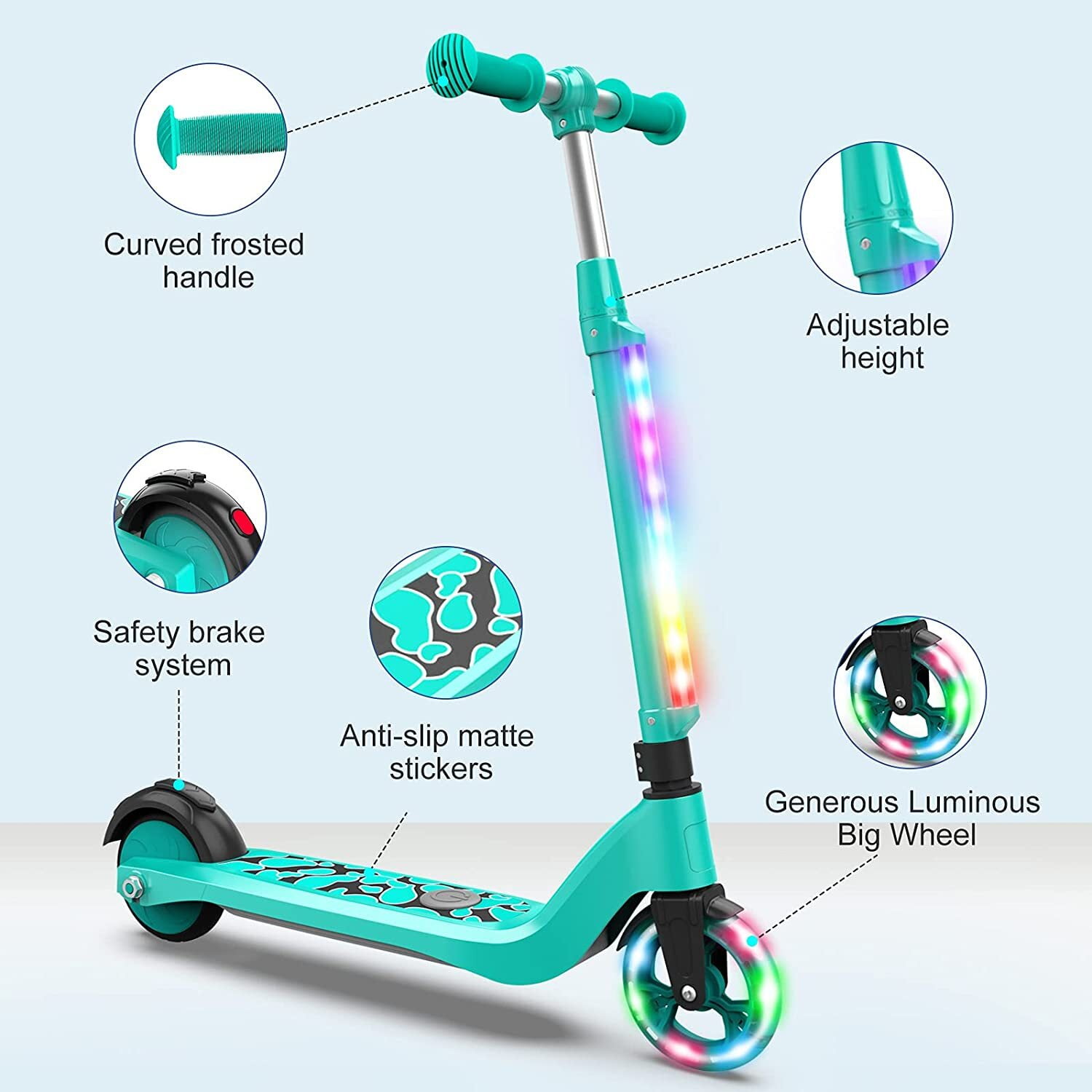 Two wheels discount scooter with handle