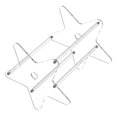thumbnail image 2 of Star Shaped Transparent CD Storage Rack for Desktop Display – Lightweight Organizer for Books & Records, Minimalist Design for Home & Office Use, 2 of 3