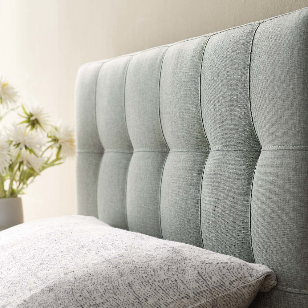 Modway Lily Twin Upholstered Polyester Fabric Headboard in Gray