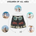thumbnail image 6 of FORMRS Boys Swim Trunks Quick Dry Mesh Liner Boardshorts Sizes XS-XL, Red Sitting on The Moon, 6 of 7