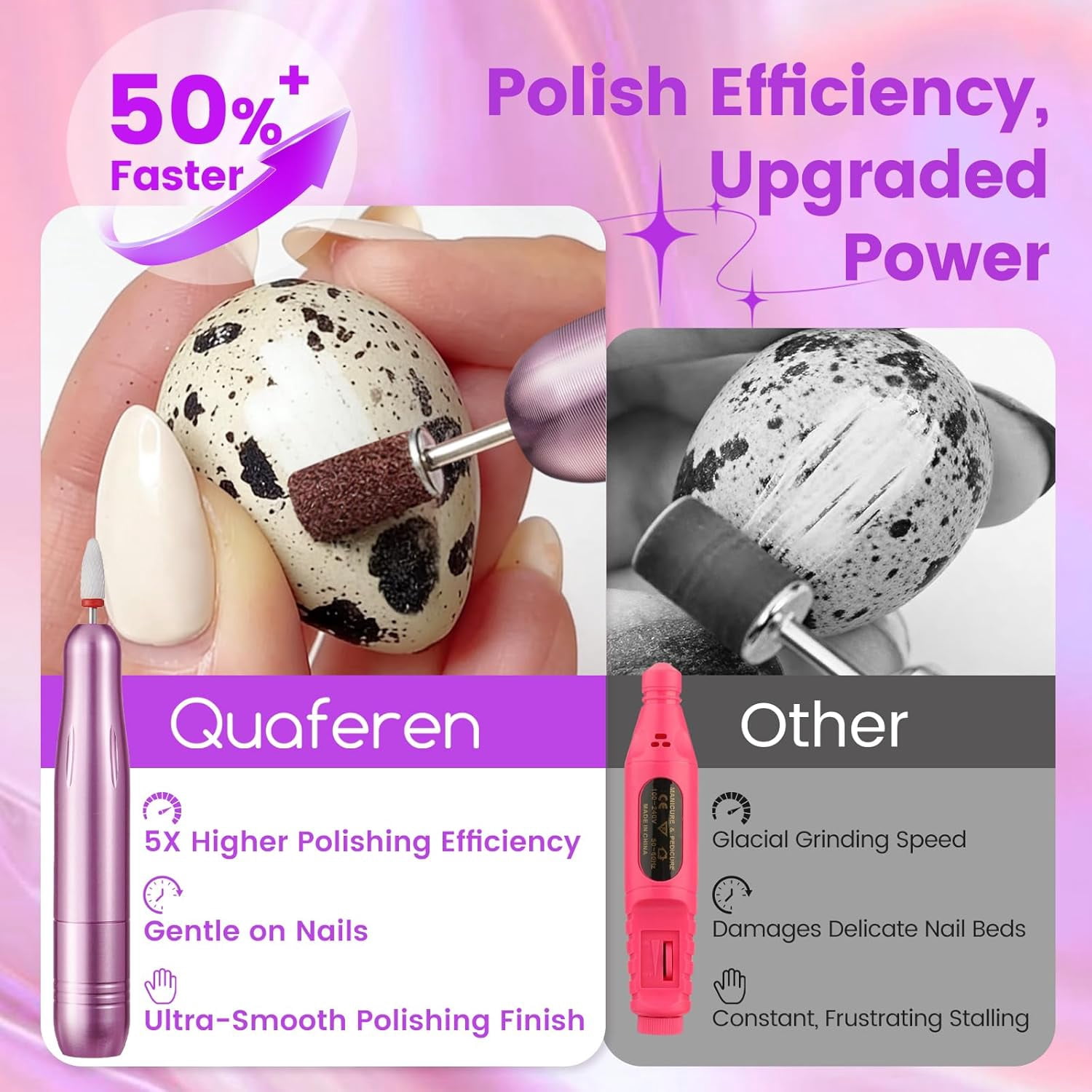 Nail Kit for Beginners with Everything: Professional Nail Acrylic Powder Liquid Set with Practice Hand Drill U V Light in Cosmetic Bag for Women Salon Home (Pink)