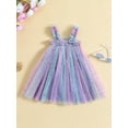 thumbnail image 2 of Bagilaanoe Toddler Baby Girl Summer Dress Stars Print Sleeveless A-line Princess Dresses 12M 18M 24M 3T 4T 5T Kid Patchwork Tulle Skirt, 2 of 9