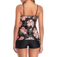 thumbnail image 3 of Trajes de baño Tankini para mujer Top Tankini con volantes en capas y pantalones cortos Trajes de baño de dos piezas Ormromra HMHZ323-19, 3 of 6