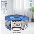thumbnail image 2 of HOBBYZOO 45" Pet Dog Kennel Soft Playpen Exercise Pen Folding Crate Blue, 2 of 8